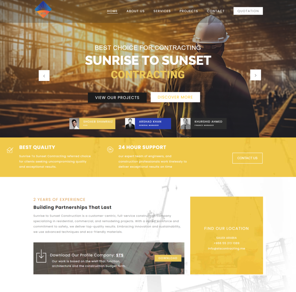 Construction website